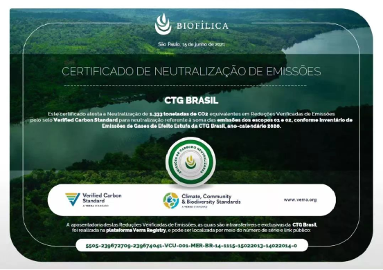 CTG Brasil achieves 100% carbon neutrality in 2020-1