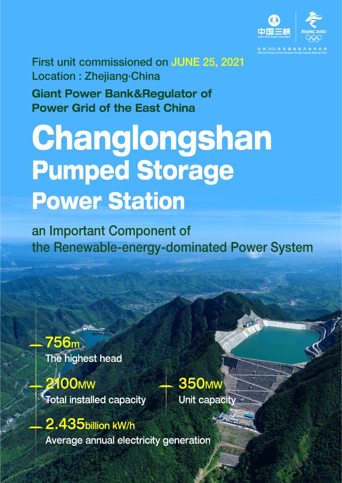 CTG-owned Changlongshan pumped storage power station commissions first power unit-1