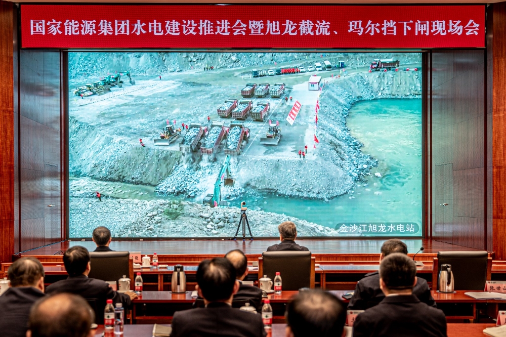 我国在建最大水电站国家能源集团金沙江旭龙水电站成功实现大江截流-1