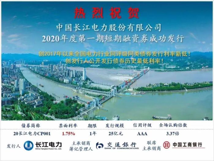CTG’s China Yangtze Power raises 2.5 billion yuan through commercial paper-1