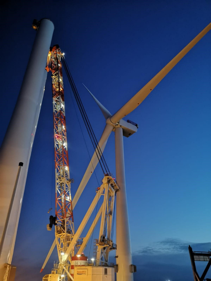 CTG-built Moray East offshore wind farm in the UK hoists the first wind turbine-1