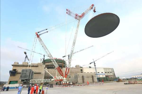 Fuqing unit 6 nuclear reactor receives outer dome-1