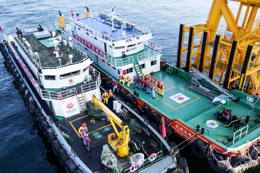 国华投资望海风电场成功举办海上综合应急演习-1
