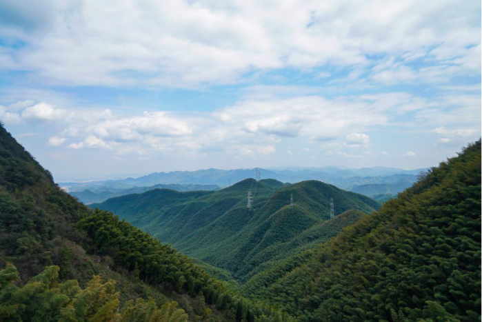 Spring scenery of Changlongshan Pumped Storage Power Station in China