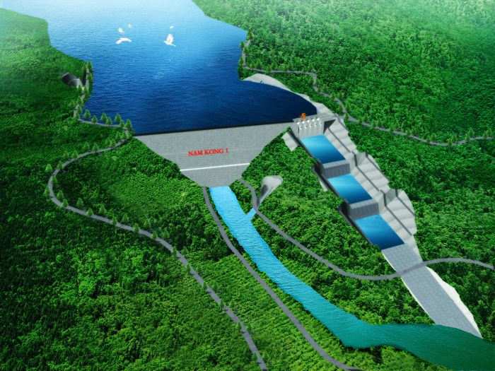 CTG-built Nam Kong 1 dam in Laos completes installation of key equipment-1